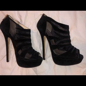 Jimmy Choo Kerfield Mesh & Suede Bootie 7.5
